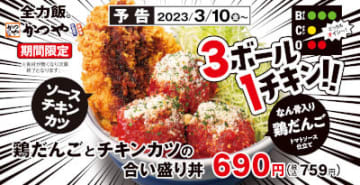 「鶏だんごとチキンカツの合い盛り」が期間限定で登場