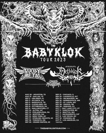 BABYMETAL、8月末よりDETHKLOKと北米を巡るコーヘッドラインツアー決定！