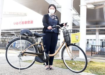 いわて花巻空港が新たに導入したレンタサイクル用の電動アシスト自転車