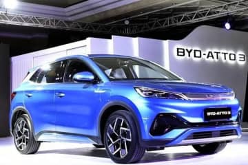 中国自動車メーカーのBYDが今年1-5月にイスラエルで最も販売数の多い電気自動車ブランドになったという。写真はBYDの「ATTO3」。