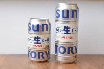 ↑↑「サントリー生ビール」。350mlは207円（税込）、500mlは274円（税込）で、アルコール度数はともに5%。※価格はどちらも筆者調べ