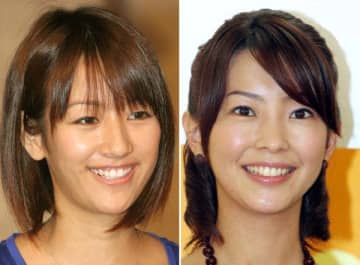 元テレビ朝日アナウンサーの前田有紀さん（左）と大木優紀さん（Ｃ）日刊ゲンダイ