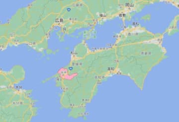 愛媛県大洲市の場所です。松山市から1時間ほど。