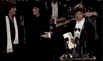 YouTube: Rock & Roll Hall of Fame / Rolling Stones accept award at Rock and Roll Hall of Fame inductions 1989