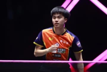 卓球のWTTチャンピオンズ・フランクフルト、男子シングルスで台湾の林昀儒が優勝した。写真は微博のWTT公式アカウントより。