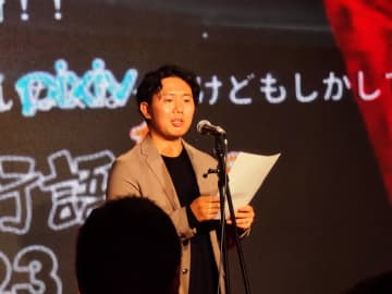 『【推しの子】』原作プロデュースを務める集英社・根岸氏（東京都品川区，12月13日／編集部撮影）