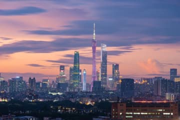 中国トップ4の経済大省は、過去1年間にそれぞれ目を見張る新たなブレークスルーを達成した。写真は広東省広州市。