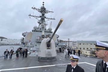 2023年の開放イベントで一般公開されたイージス駆逐艦＝米海軍横須賀基地