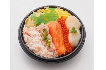 札幌かに家「海鮮ちらし（B）」（1,296円）