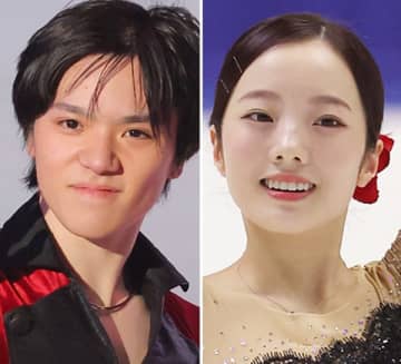 宇野昌磨（左）と本田真凛（Ｃ）日刊ゲンダイ