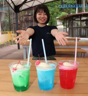 池田動物園が雨天時のみ提供しているクリームソーダ