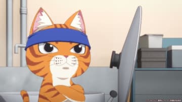 『ラーメン赤猫』第1話「非公開求人／黑猫アスレチック」先行場面カット（C）アンギャマン／集英社・ラーメン赤猫製作委員会