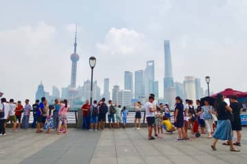 中国の上半期GDPは前年比5．0％増だった。写真は上海。