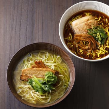 木津川ねぎ塩ラーメン＆熟成醤油ラーメンのセット（お取り寄せ）