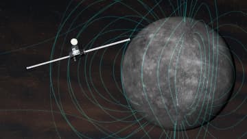 ベピコロンボ計画水星磁気圏探査機「みお」の観測イメージ（C）JAXA