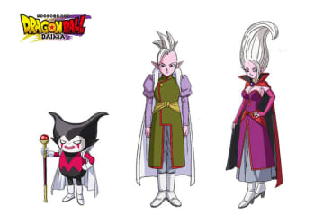 『ドラゴンボールDAIMA』新キャラクター設定画（左からゴマー、デゲス、ドクター・アリンス）