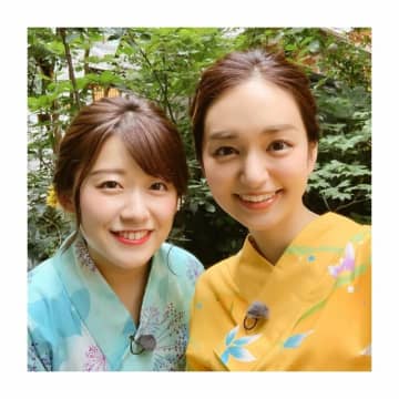 日テレを退社する後藤晴菜アナ（右）と先に退社した尾崎里紗　※画像は後藤晴菜アナの公式インスタグラム『@haruna_goto』より