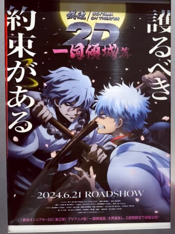 23日、台湾メディアのPARA DAILYは、日本のアニメ「銀魂オンシアター2D ―国傾城篇」の台湾上映が決定したと報じた。写真は銀魂オンシアター2D ―国傾城篇。