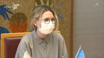 「日本語勉強し仕事頑張る」ウクライナから避難の20代女性 船橋市役所を訪問