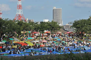 土浦全国花火競技大会開催日の桟敷席（資料写真）