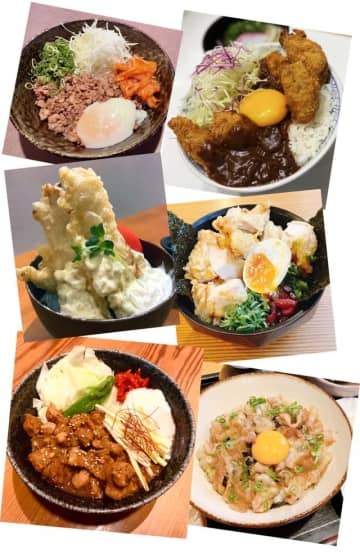 岡山の名産を使った各種丼。どれも魅力的すぎる…！！（提供）