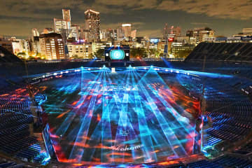 音楽と光が横浜スタジアムを華やかに演出した「BALLPARK　FANTASIA」＝横浜市中区