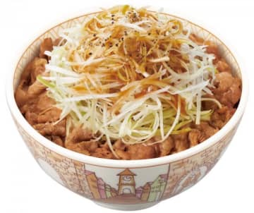 「白髪ねぎ牛丼」（ミニ 510円／並 580円／中盛 730円／大盛 730円／特盛 880円／メガ 1030円）　※価格は税込み