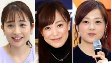 08（左から1位～3位の）日比麻音子アナ（TBS）、江藤愛アナ（TBS）、水卜麻美アナ（日本テレビ）／（Ｃ）日刊ゲンダイ