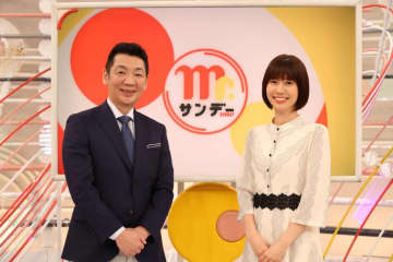 『Mr.サンデー』メインキャスターを務める（左から）宮根誠司、山崎夕貴（C）フジテレビ