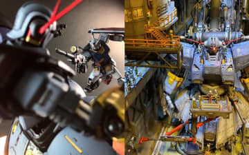 写真左／『ガンダム VS. ジオング』 制作・画像提供／hana氏　写真右／『ア・バオア・クー』 制作・画像提供／ヨッシー氏　（C）創通・サンライズ